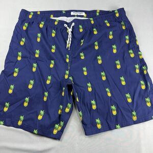 MAAMGIC Mens SZ XXL Swim Surf Beach Trunks Shorts - Blue Pineapple